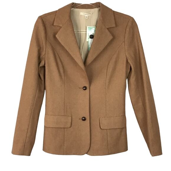 41 Hawthorne Stitch Fix Alesund Tweed Blazer Elbow Patch XS Camel Tan NWT NEW - Picture 2 of 12